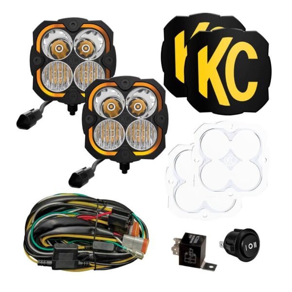 KC LIGHTS | UNIVERSAL FLEX ERA 4 80W MASTER KIT | BOTH BEAM OPTION PAIR 7912 LUMENS EA