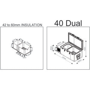 40L Dual-Zone Drawer Refrigerator & Freezer