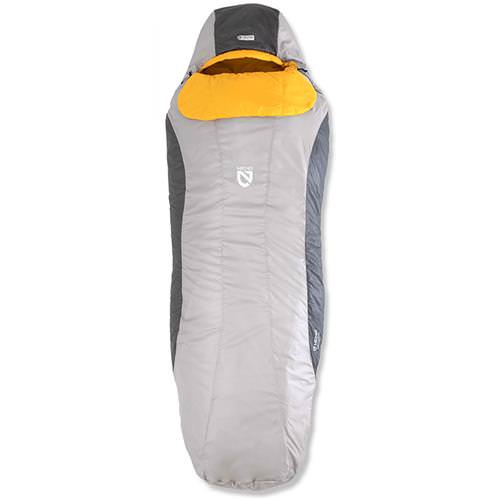 NEMO EQUIPMENT | TEMPO MEN’S 35 SLEEPING BAG | 35°F/LONG | PALOMA GRAY/MANGO