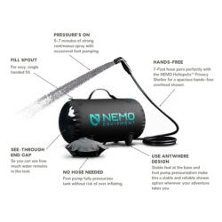 NEMO EQUIPMENT | HELIO PRESSURE SHOWER | DARK VERGLAS